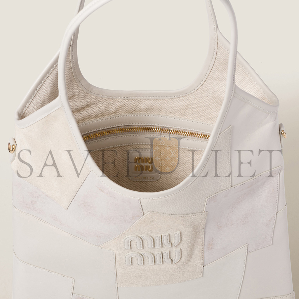 M1v M1v ivy leather patchwork handbag 5bg231 (40*35cm)